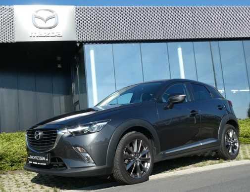 Mooie tweedehands Mazda CX3 Machine Grey SUV kopen bij Garage Dochy Izegem