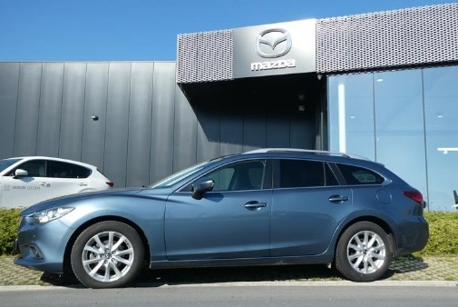 Mooie Mazda 6 break tweedehands benzine Blue Reflex kopen bij Garage Dochy Izegem