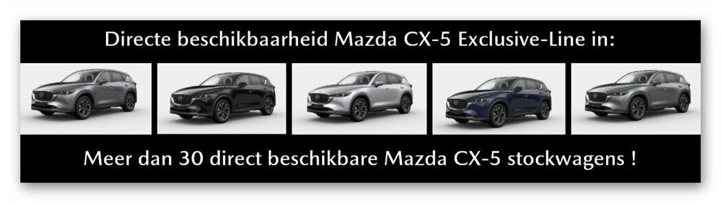 Groot aanbod direct beschikbare Mazda CX-5 bij Garage Dochy Izegem