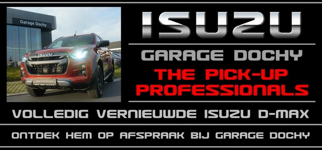 Ontdek de nieuwe Isuzu Pickup D-Max bij Garage Dochy